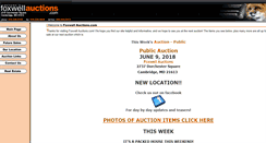 Desktop Screenshot of foxwellauctions.com